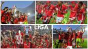 André Carrillo: los festejos del Benfica por el tetracampeonato