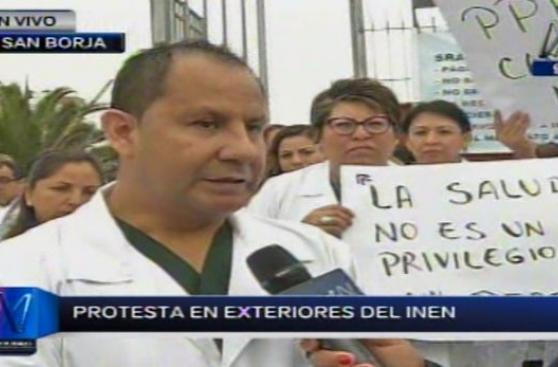 INEN: médicos realizaron plantón por falta de presupuesto
