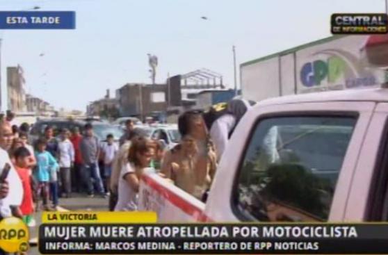 La Victoria: madre de familia murió atropellada por motocicleta