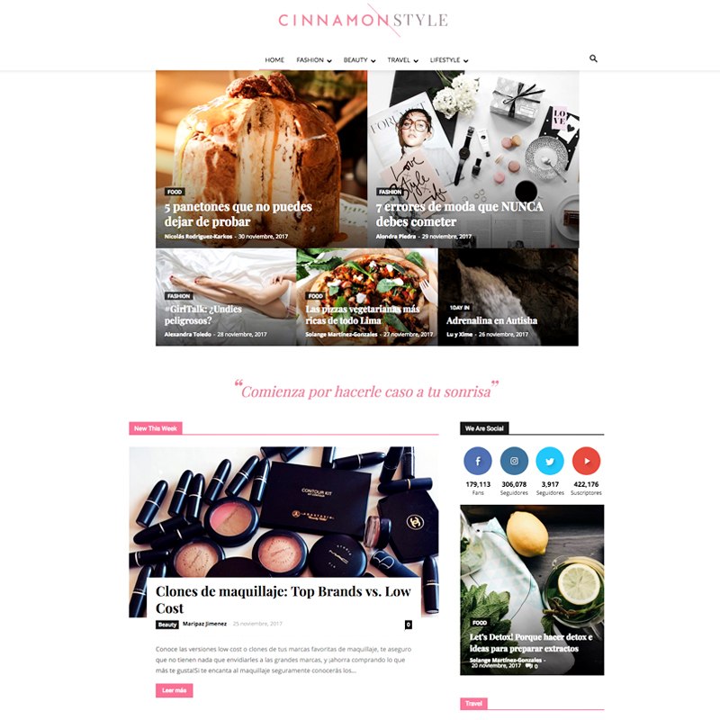 Es una revista digital de lifestyle que tiene contenidos basados en los intereses de Natalia. Las secciones son fashion, beauty, travel y lifestyle.