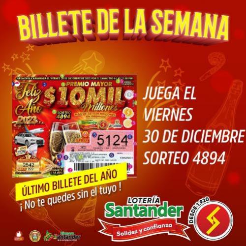 Lotería de Santander y Risaralda del viernes 30 de diciembre